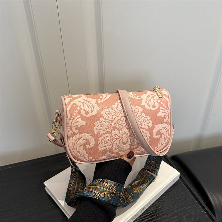 Vintage Floral Pattern Crossbody Handbag