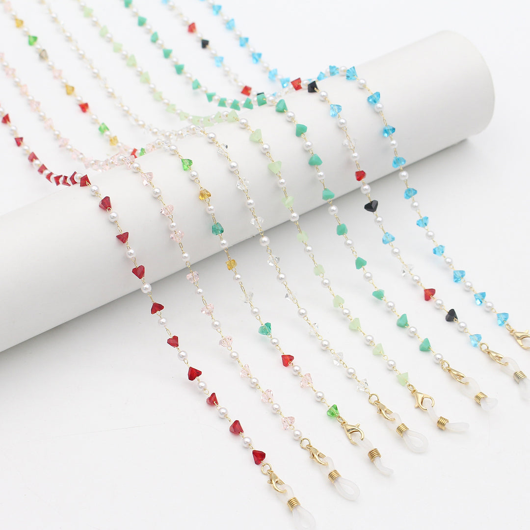 Stylish Pearl and Crystal Eyewear Chain Stornfield