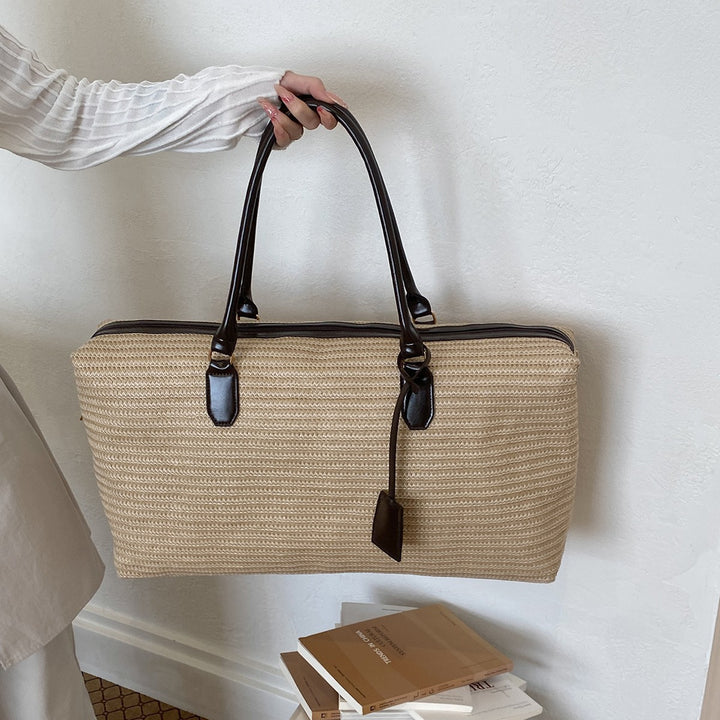 Spacious Woven Weekend Travel Tote Stornfield