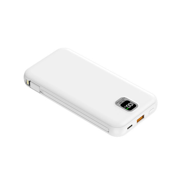 Portable power bank with integrated charging cable and LED display Stornfield
