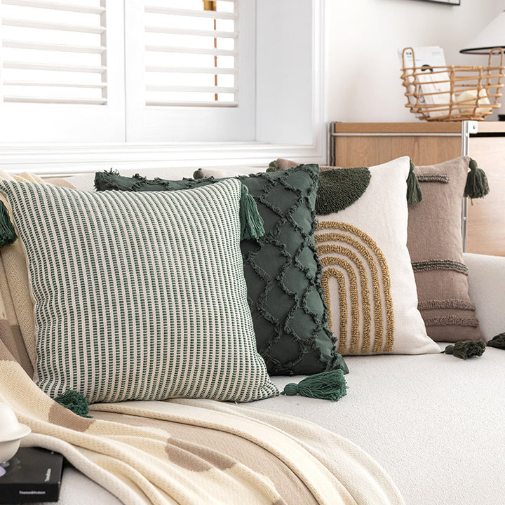 Striped Accent Cushion with Texture