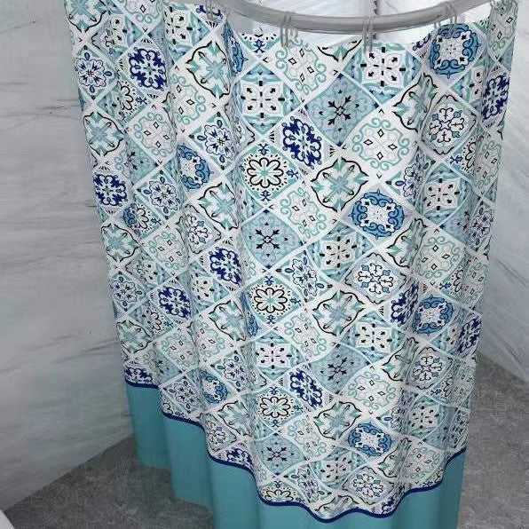 Mosaic-Patterned Shower Curtain Stornfield