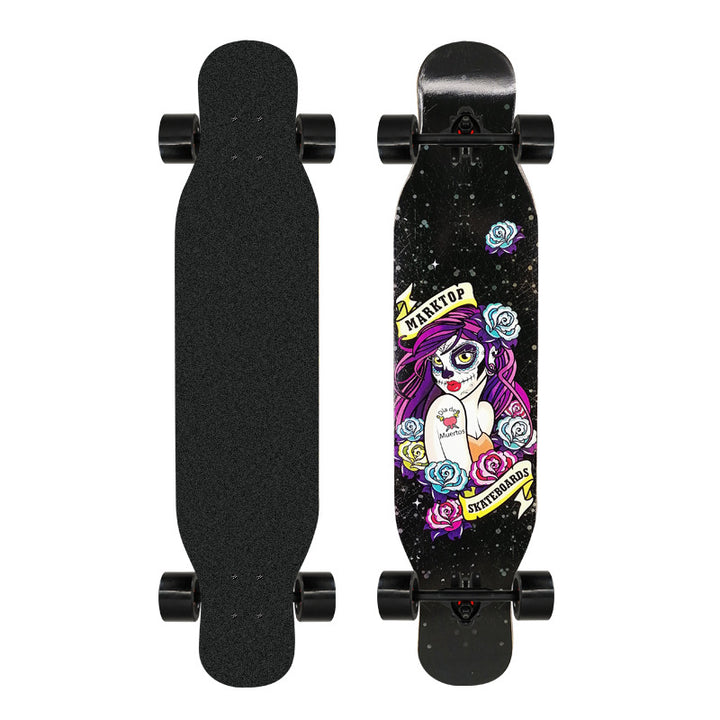 Artistic Lion-Emblazoned Longboard Stornfield
