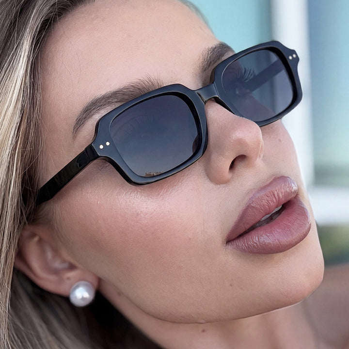 Ladies stylish square sunglasses with striking accents Stornfield