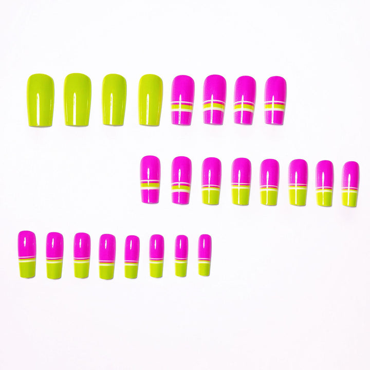 Creative artistic nails with geometric color effect Stornfield