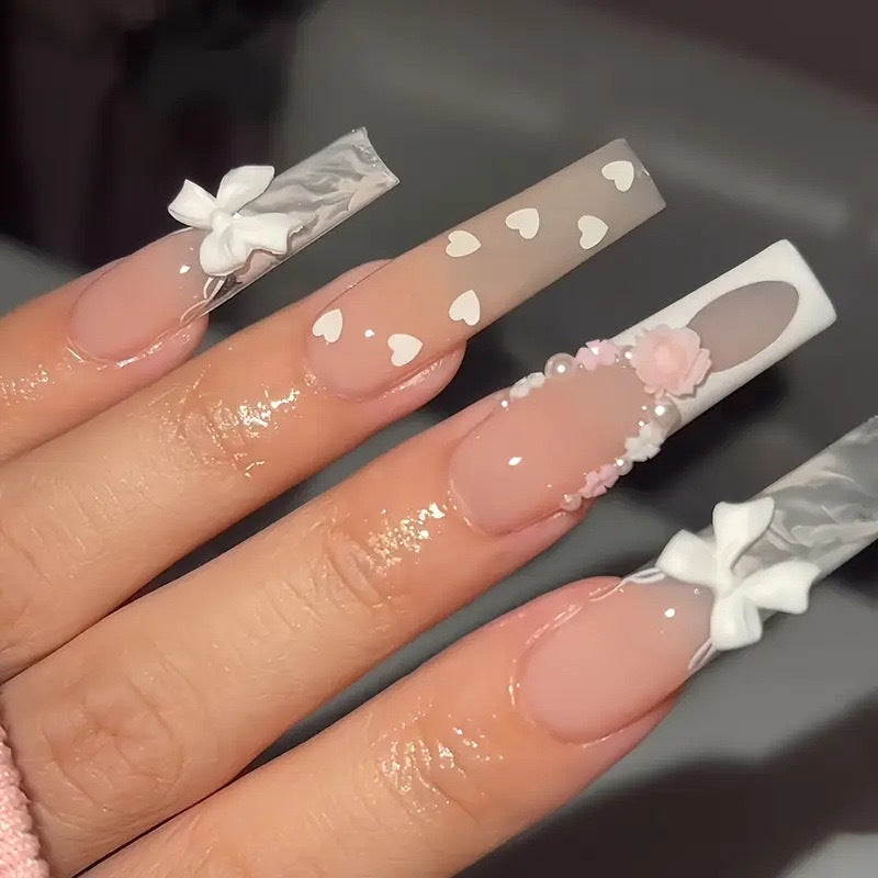 Decorative Long Sculpted Nail Art Extensions Stornfield