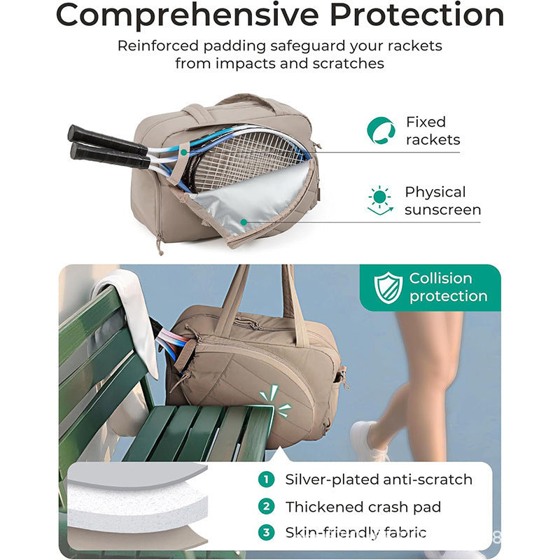 Sporty tennis bag with special racket compartments Stornfield