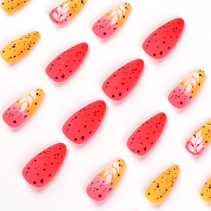 Artificial nail art with floral ombre design Stornfield