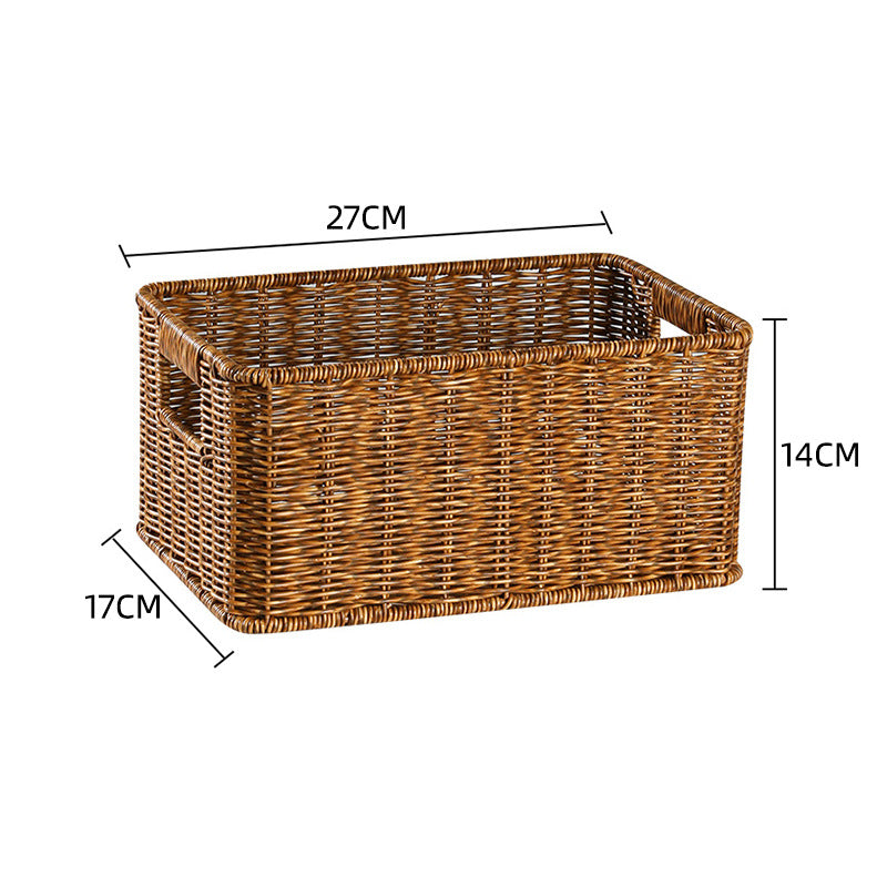 Handcrafted Rectangular Wicker Storage Bin Stornfield
