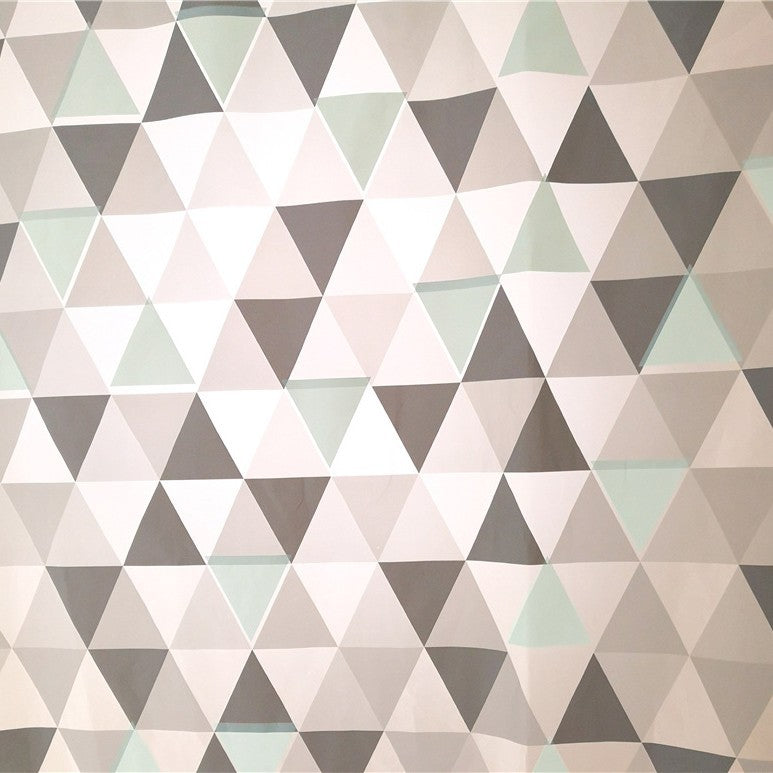 Geometric Triangle Pattern Shower Curtain Stornfield