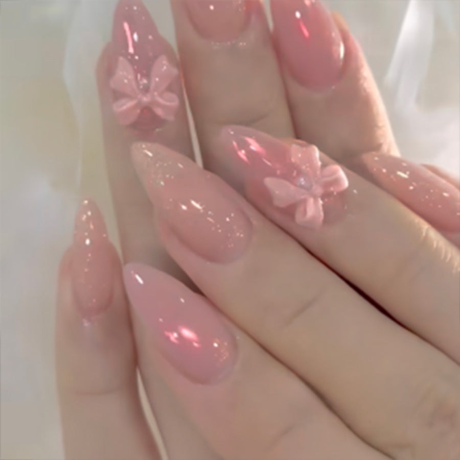 Nail art set with shimmering tips and elegant decorations Stornfield
