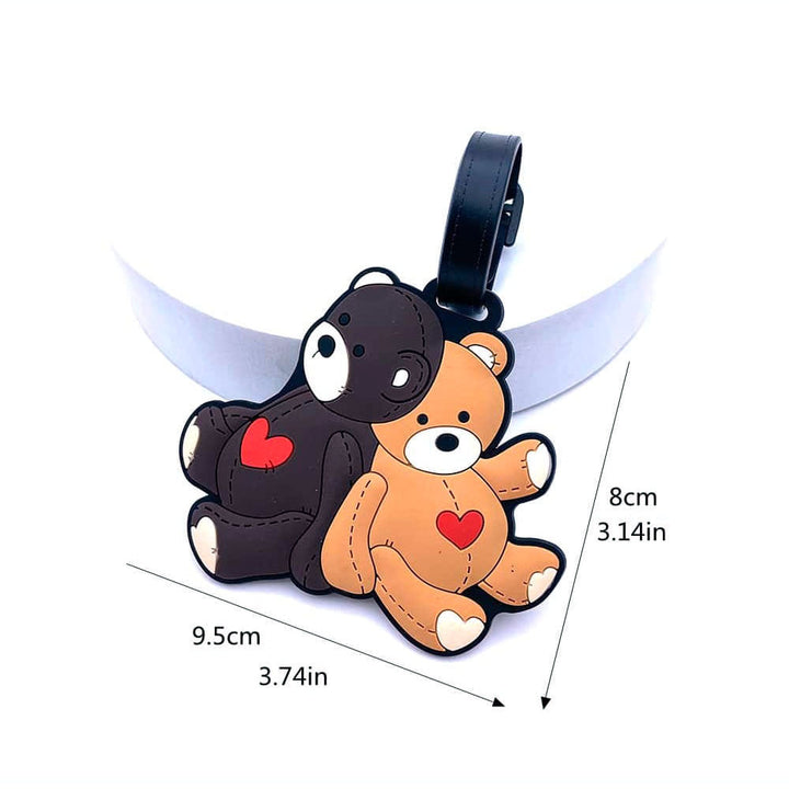 Cute Silicone Cat Luggage Tag with Detachable Strap and Personalized ID Window Stornfield