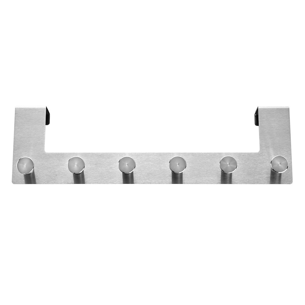 Wall-mounted stainless steel coat rack with five hooks Stornfield