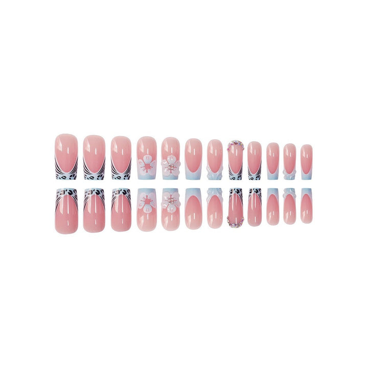 Decorative Floral Press-On Nail Art Set Stornfield