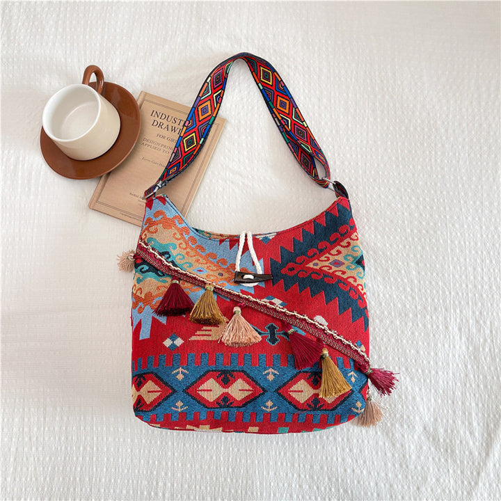 WoEthnic Patterned Flap Hobo Bag Stornfield