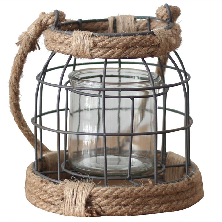 Decorative lantern made of metal and glass Stornfield