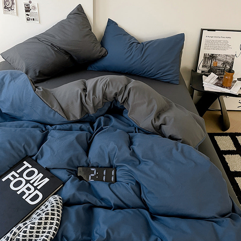 Checked Pattern Duvet Cover Set