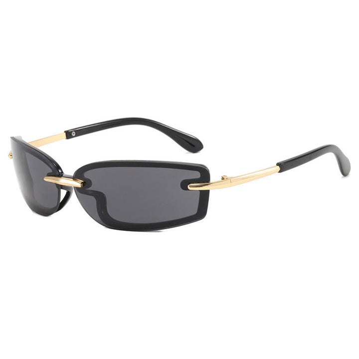 Women's fashionable sunglasses in futuristic design and transparent frame Stornfield
