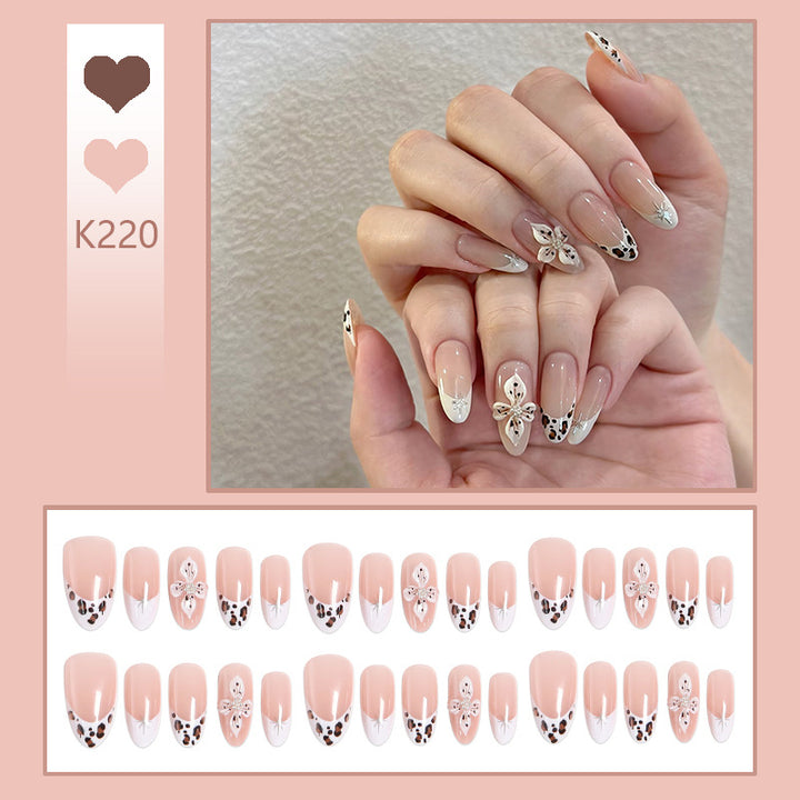 Art Nail Set with unique floral decorations and elegant design Stornfield