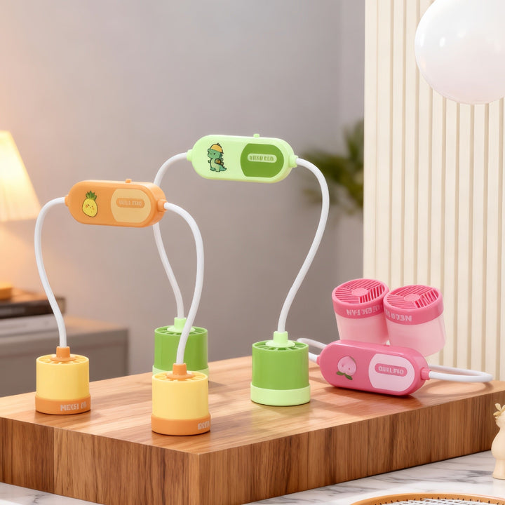 Women's Portable Neck Fan with Flexible Adjustable Design and USB Connection Stornfield