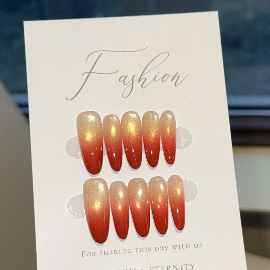 Artificial nails with elegant ombre effect Stornfield