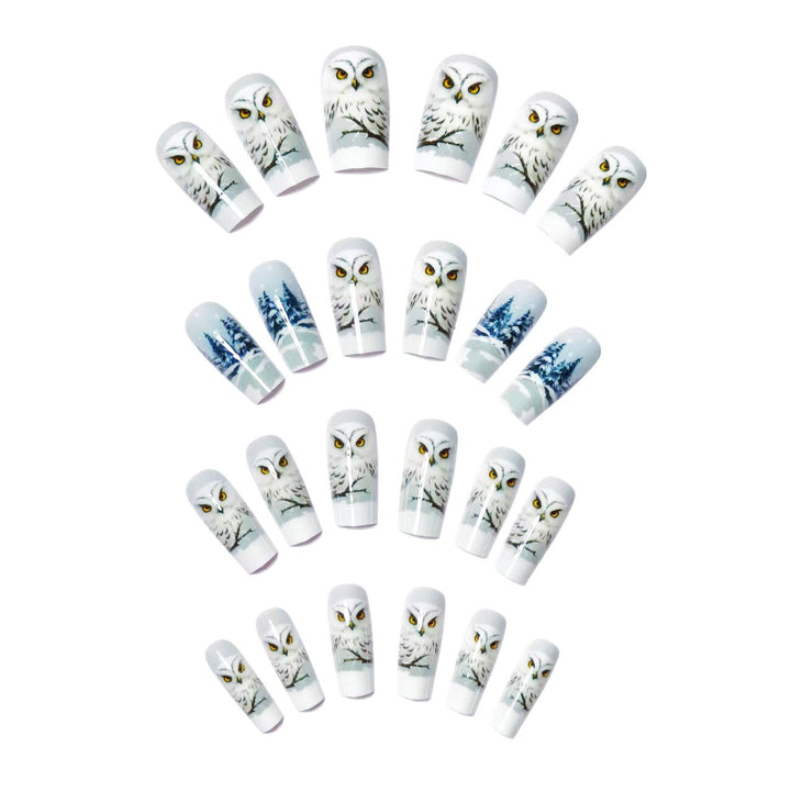 Artificial nails with owl design Stornfield