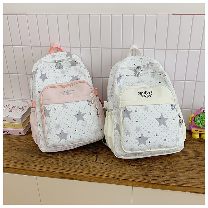 Stylish Star-Print Backpack Stornfield