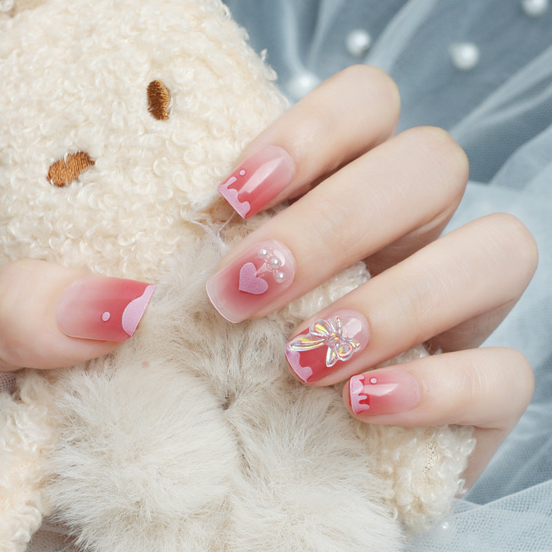 Romantic Heart Design Press-On Nail Set Stornfield