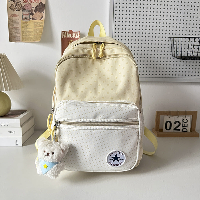 Playful Star-Patterned School Backpack Stornfield