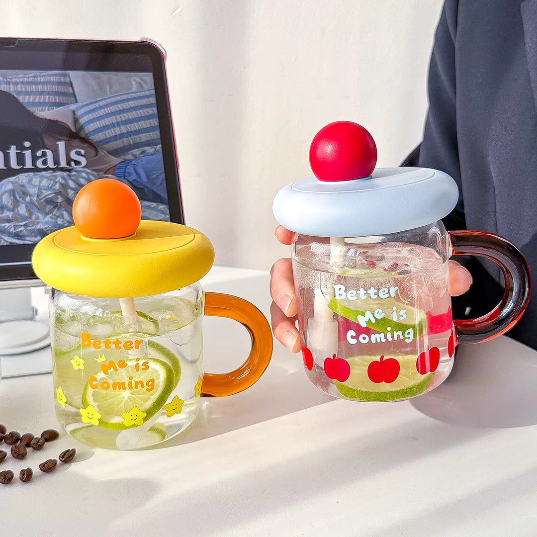 Ladies drinking glass with silicone lid Stornfield