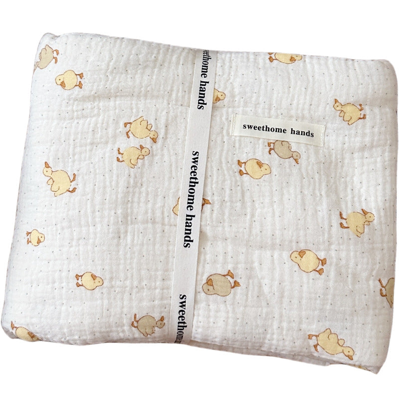 Unisex Mull blanket with cute bear design Stornfield