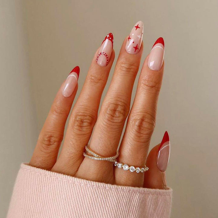 Creative nail art set with glamorous accents and varying designs Stornfield