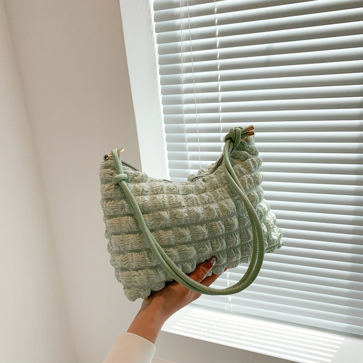 Plush Textured Satchel Bag