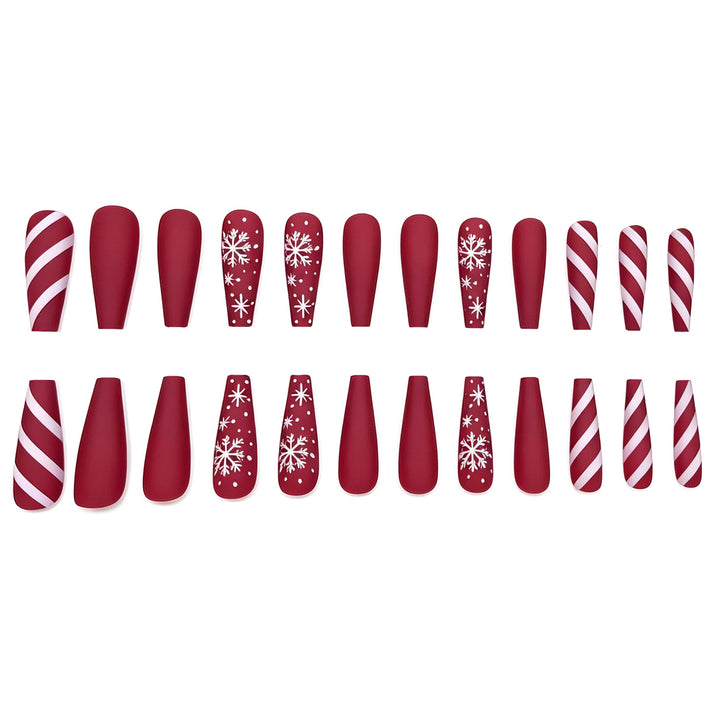 Festive Matte Acrylic Nail Art Stornfield