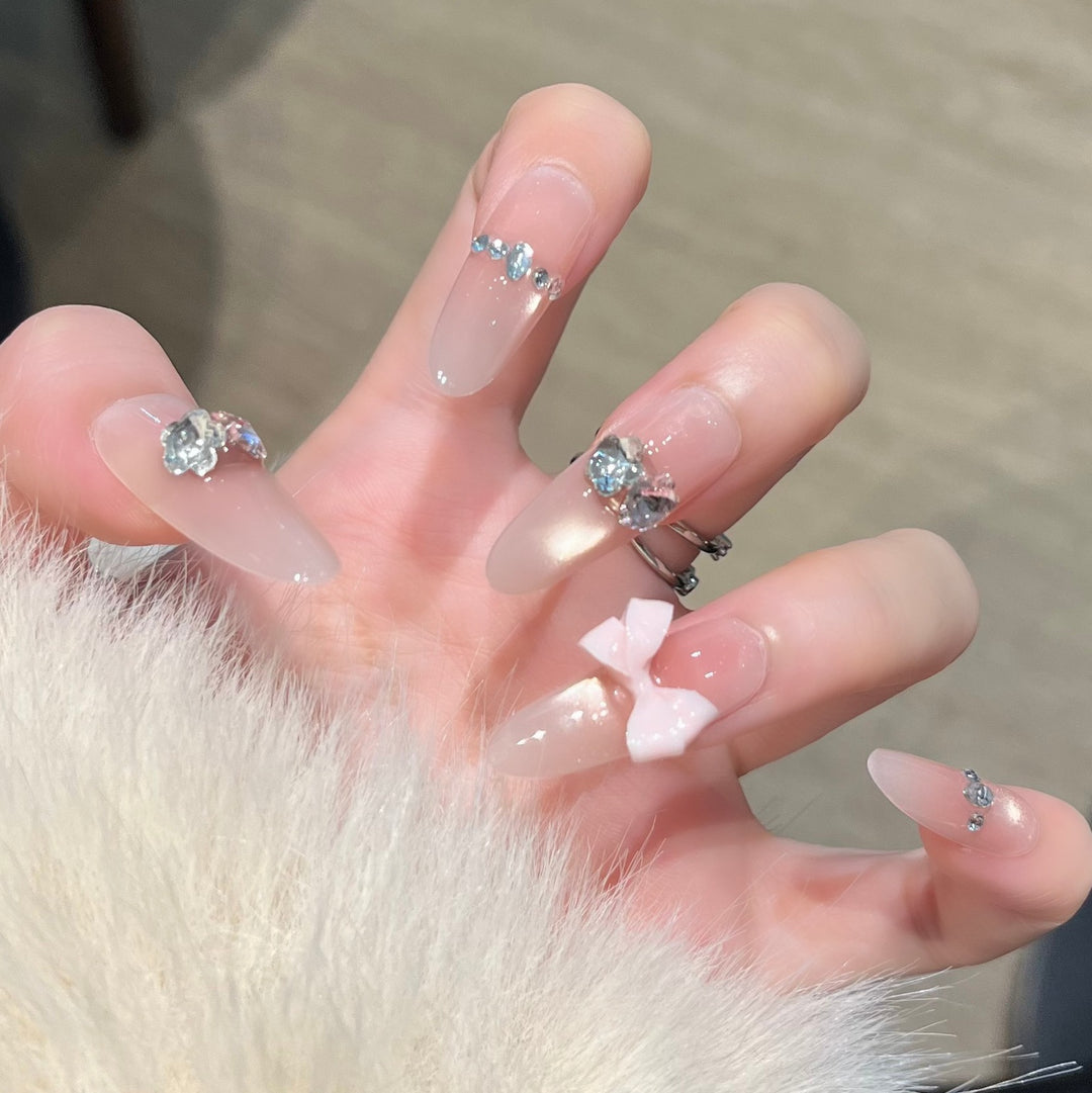 Premium Rhinestone-Embellished Nail Art Extensions Stornfield