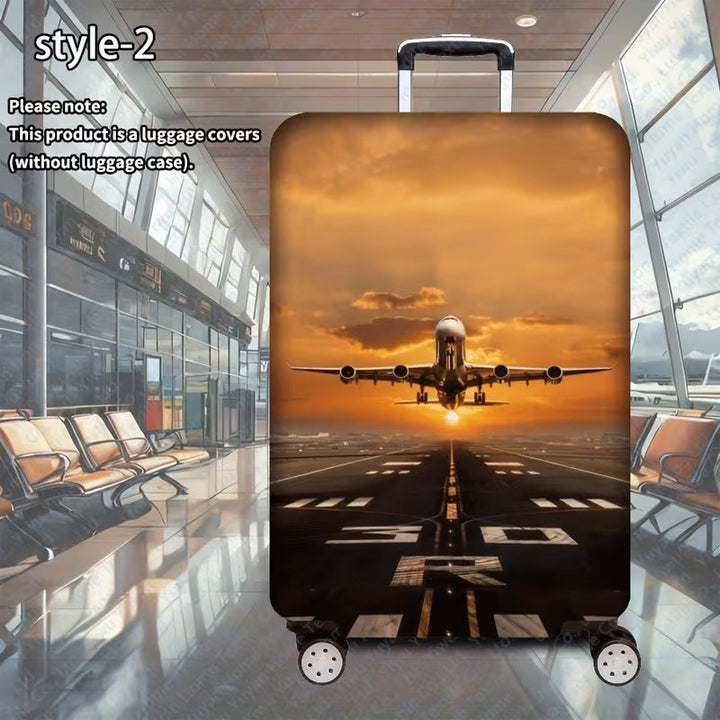 Unisex luggage cover with creative world travel motif Stornfield