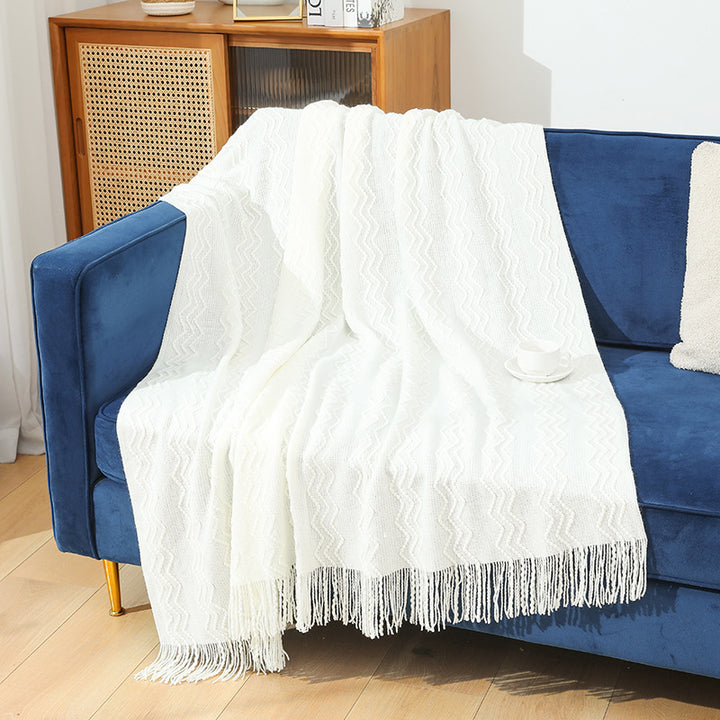 Cozy Knitted Throw Blanket