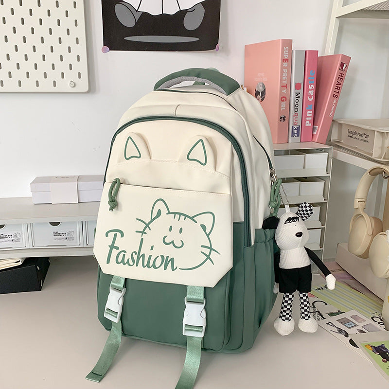 Backpack with Cute Cat Ears and Practical Compartments Stornfield