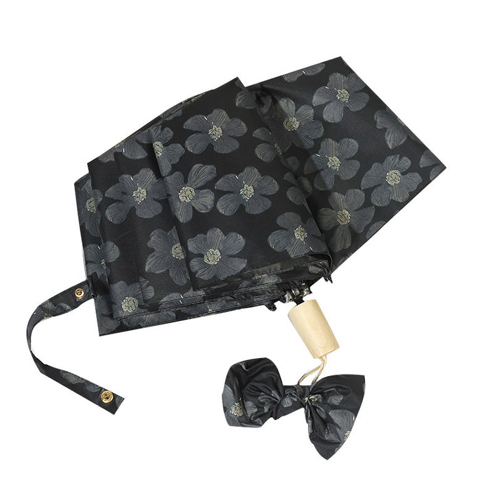 Ladies Mini Folding Umbrella with Elegant Floral Print Stornfield