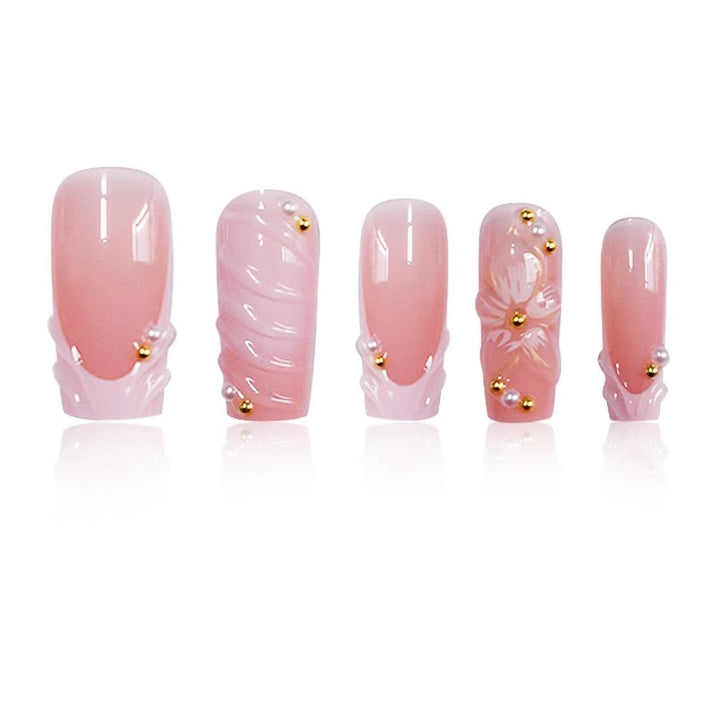 Ornate Floral Press-On Nail Set Stornfield