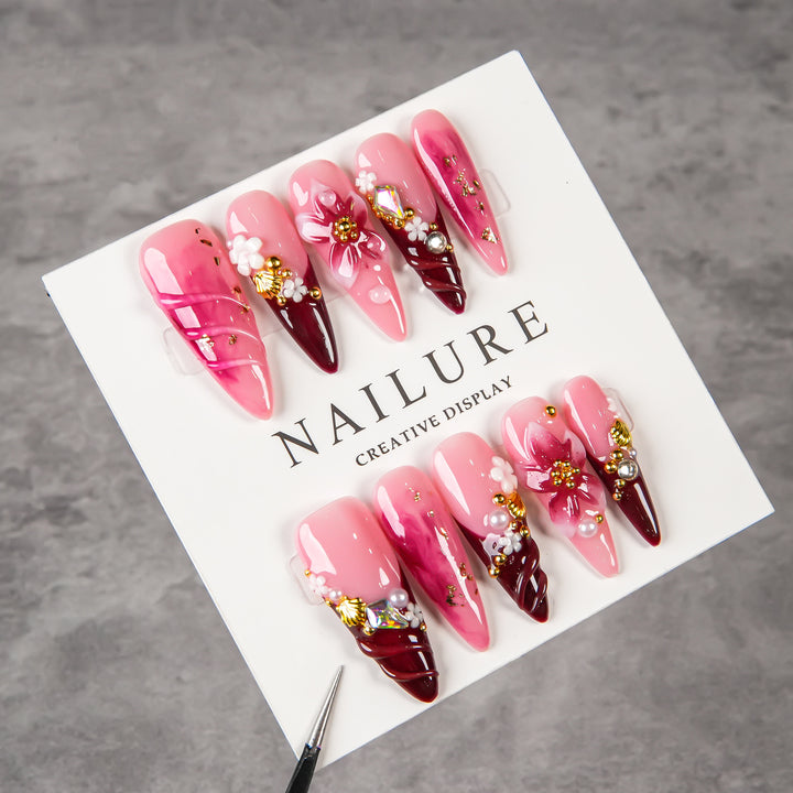 Artistic Press-On Nail Enhancements Set