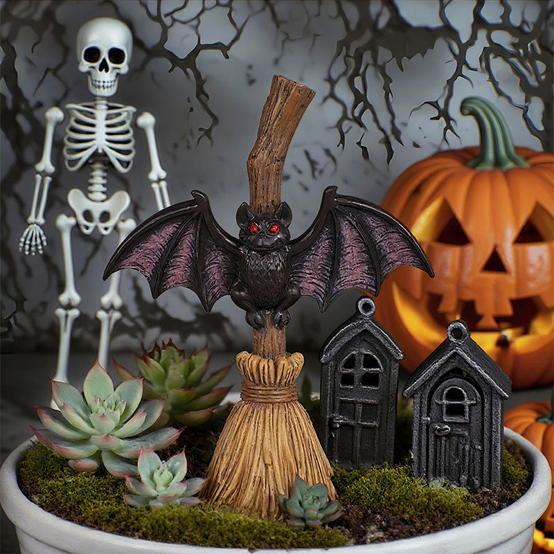 Halloween-Themed Decorative Bat Figurine