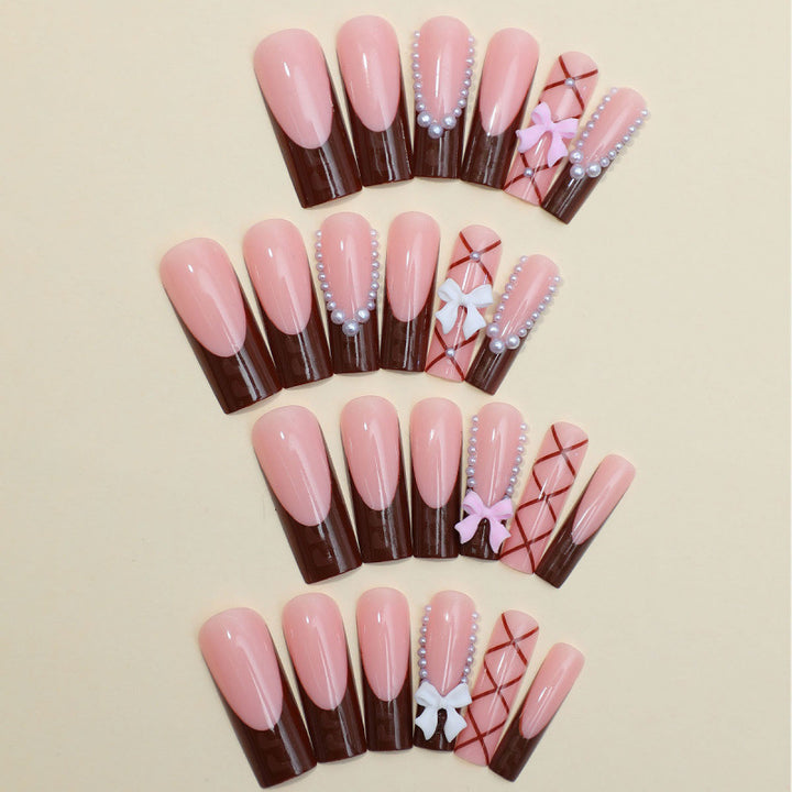Premium Decorative Press-On Nail Set 1790738617