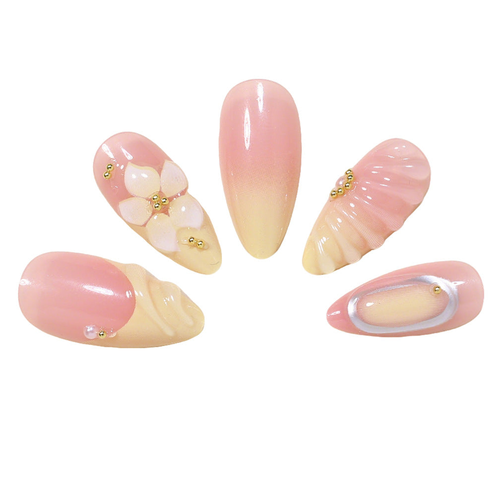 3D Floral Design Press-On Nail Set Stornfield