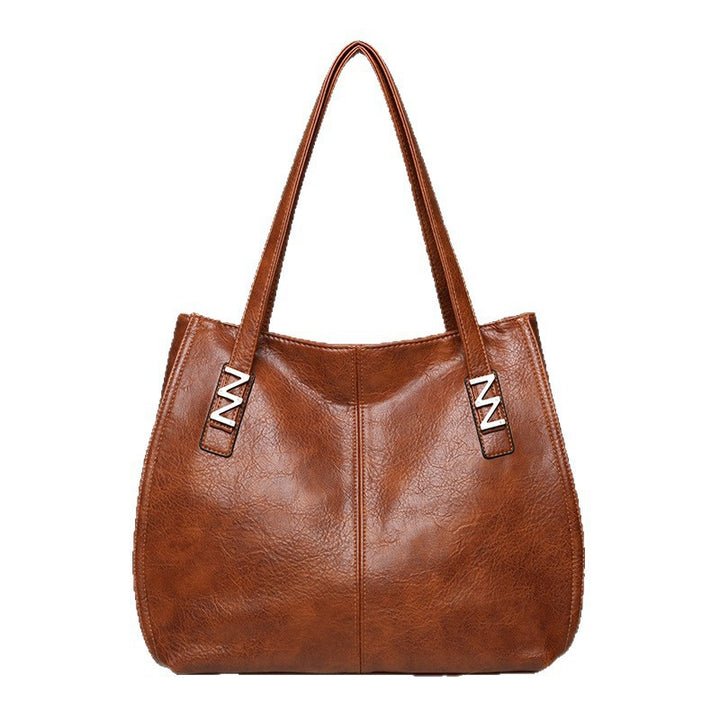 Stylish Slouchy Faux Leather Tote Bag