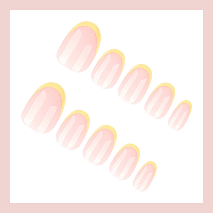 Acrylic nail set with elegant French tips and fresh color accents Stornfield