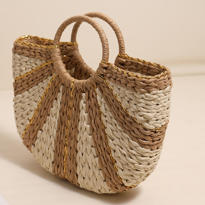 Trendy Tote Bag In Modern Wave Pattern Stornfield
