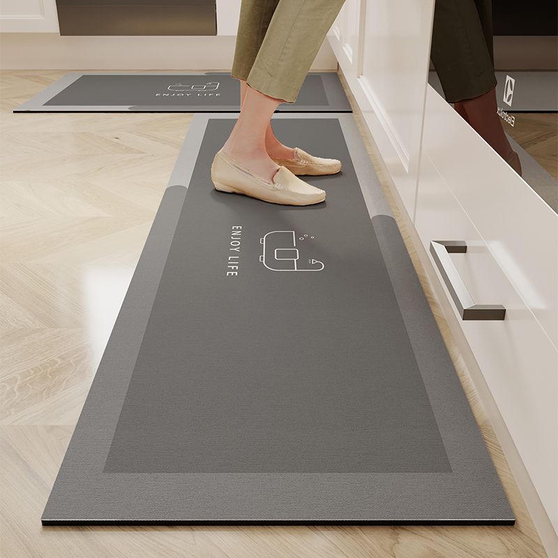 Marble-Printed Kitchen Floor Mat