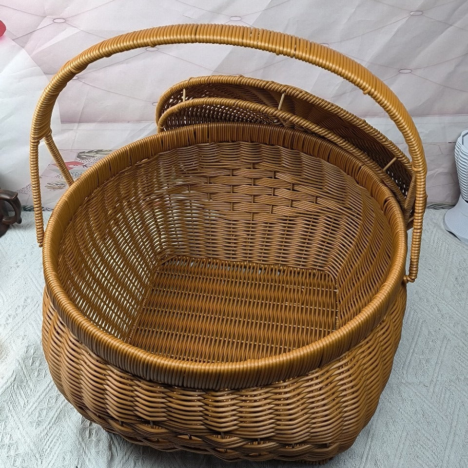 Lidded Woven Storage Basket Stornfield