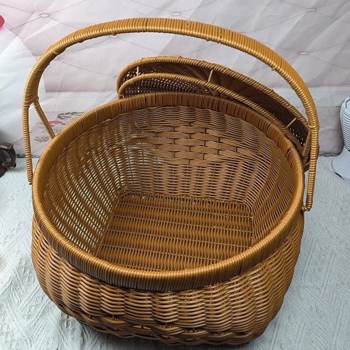 Lidded Woven Storage Basket Stornfield